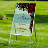 Fleur rouge foncé moody gothique mariage bienvenue