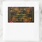 Fleur rouge foncé orange Rose Étiquettes de produi (Sac)