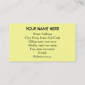 Fleur rouge jaune de tulipe de cartes de visite (Dos)