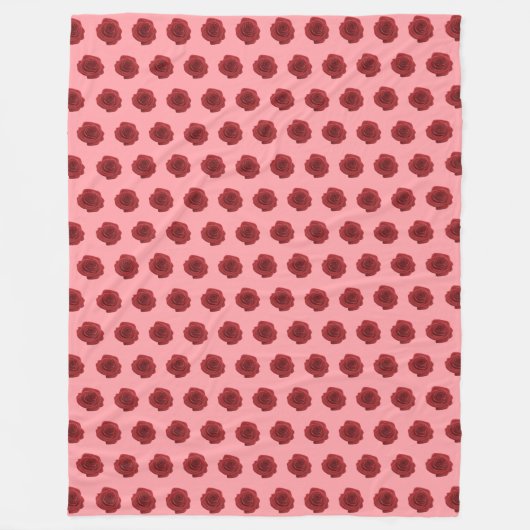 Fleur rouge Motif sans couture sur couverture en p (Devant)