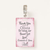 Fleur rousse Fille Pétale Badge de patrouille (Dos avec clip)