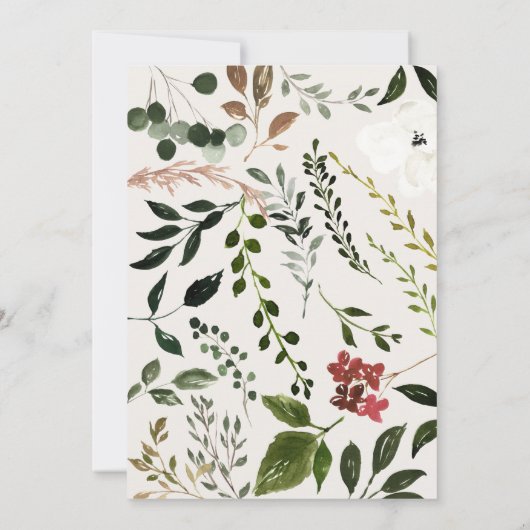 Fleur rustique et bois de cerf invitation de maria (Dos)