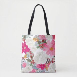 Fleur Sac fourre-tout blanc