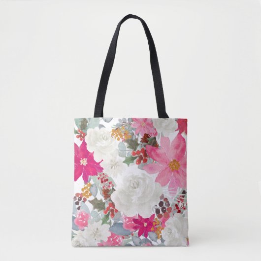 Fleur Sac fourre-tout blanc (Devant)