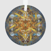 Fleur sacrée de la géométrie de pierre gemme (dos)