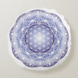 Fleur sacrée de la géométrie du coussin de