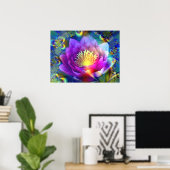 Fleur sacrée de l'amour et de la paix - Poster (Bureau à domicile)