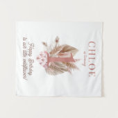 Fleur sauvage 1er anniversaire bannière Tapisserie (Devant (Horizontal))