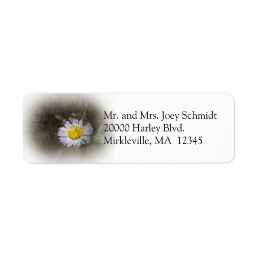 Fleur sauvage 2 Adresse de retour Étiquette (Devant)