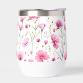 Fleur sauvage à l'aquarelle rose  (Gauche)