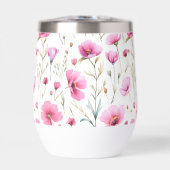 Fleur sauvage à l'aquarelle rose  (Avant)