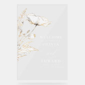 Fleur sauvage à main moderne mariage élégant (Recto)