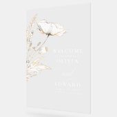 Fleur sauvage à main moderne mariage élégant (Angle)