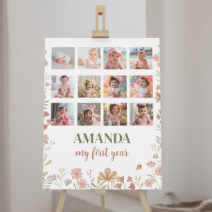 Fleur sauvage Anniversaire 12 Photo Poster de l'ét