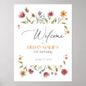 Fleur sauvage Anniversaire ou Affiche de bienvenue (Devant)