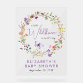 Fleur sauvage Aquarelle Bébé Fille Douche Bienvenu (Recto)