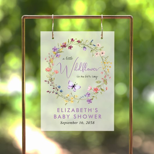 Fleur sauvage Aquarelle Bébé Fille Douche Bienvenu