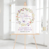 Fleur sauvage Aquarelle Bébé Fille Douche Bienvenu