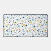 Fleur sauvage aquarelle bleu jaune (Recto)