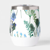 Fleur sauvage aquarelle bleu vert (Avant)