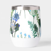 Fleur sauvage aquarelle bleu vert (Arrière)