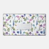 Fleur sauvage aquarelle bleu violet (Clavier et souris)