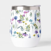 Fleur sauvage aquarelle bleu violet (Gauche)