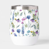 Fleur sauvage aquarelle bleu violet (Arrière)