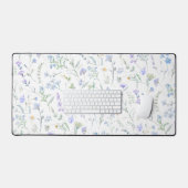 Fleur sauvage aquarelle bleu violet (Clavier et souris)