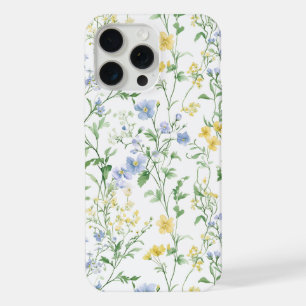 Fleur sauvage aquarelle bleue