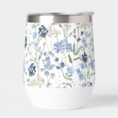 Fleur sauvage aquarelle bleue (Gauche)