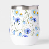 Fleur sauvage aquarelle bleue (Gauche)
