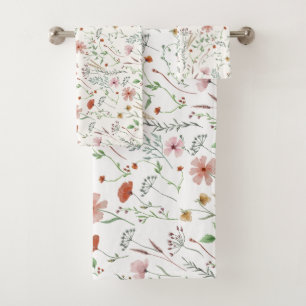 Fleur sauvage aquarelle boho vintage motif floral