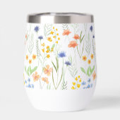 Fleur sauvage aquarelle orange vert (Arrière)