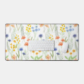 Fleur sauvage aquarelle orange vert (Clavier et souris)