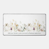 Fleur sauvage aquarelle texte personnalisé (Recto)