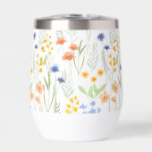 Fleur sauvage aquarelle vert orange (Avant)