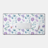 Fleur sauvage aquarelle verte violette (Clavier et souris)