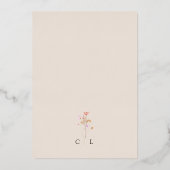 Fleur sauvage Arch Faire-part de mariage Foil Invi (Verso)