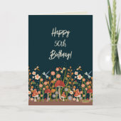 Fleur sauvage Assez Customisé âge carte d'annivers (Devant)