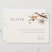 Fleur sauvage automne | Carte de proposition Beige (Dos)