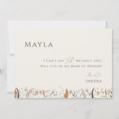 Fleur sauvage automne | Carte d'honneur de la phot (Dos)