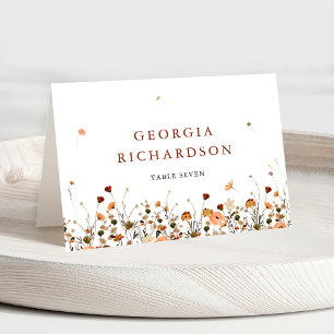 Fleur sauvage Automne Jardin Boho mariage Carte Pl