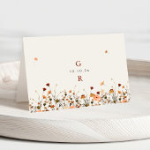 Fleur sauvage Automne Jardin Boho mariage Carte Pl