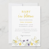 Fleur sauvage Baby en fleur baby shower Invitation (Devant)