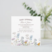 Fleur sauvage Baby Girl Sprinkw Shower Invitation (Debout devant)
