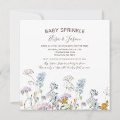 Fleur sauvage Baby Girl Sprinkw Shower Invitation (Devant)