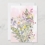 Fleur sauvage Baby in Bloom Baby shower Invitation (Dos)