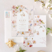 Fleur sauvage Baby in Bloom Baby shower Invitation