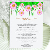 Fleur sauvage Baby in Bloom Baby shower Menu